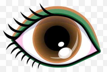 Eye Clip Art Black And White - Transparent Background Brown Eyes Clipart png