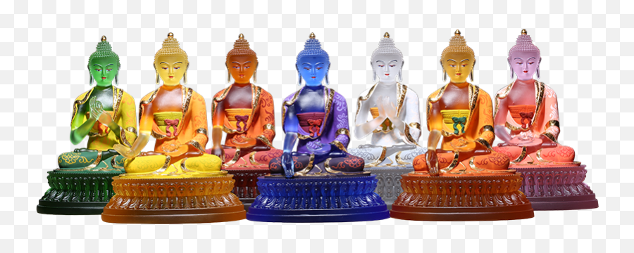 Thai Buddha Statue Pharmacist Seven Colorful Glass Light Decoration Home Buddhist Supplies Craftsbuddha - Buy Buddha Religion Png,Buddha Icon