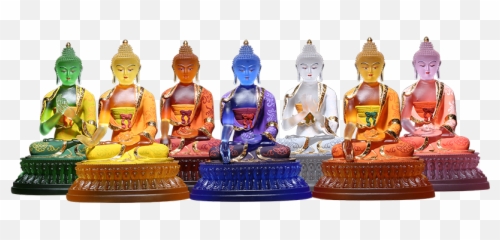 Thai Buddha Statue Pharmacist Seven Colorful Glass Light Decoration Home Buddhist Supplies Craftsbuddha - Buy Religion png