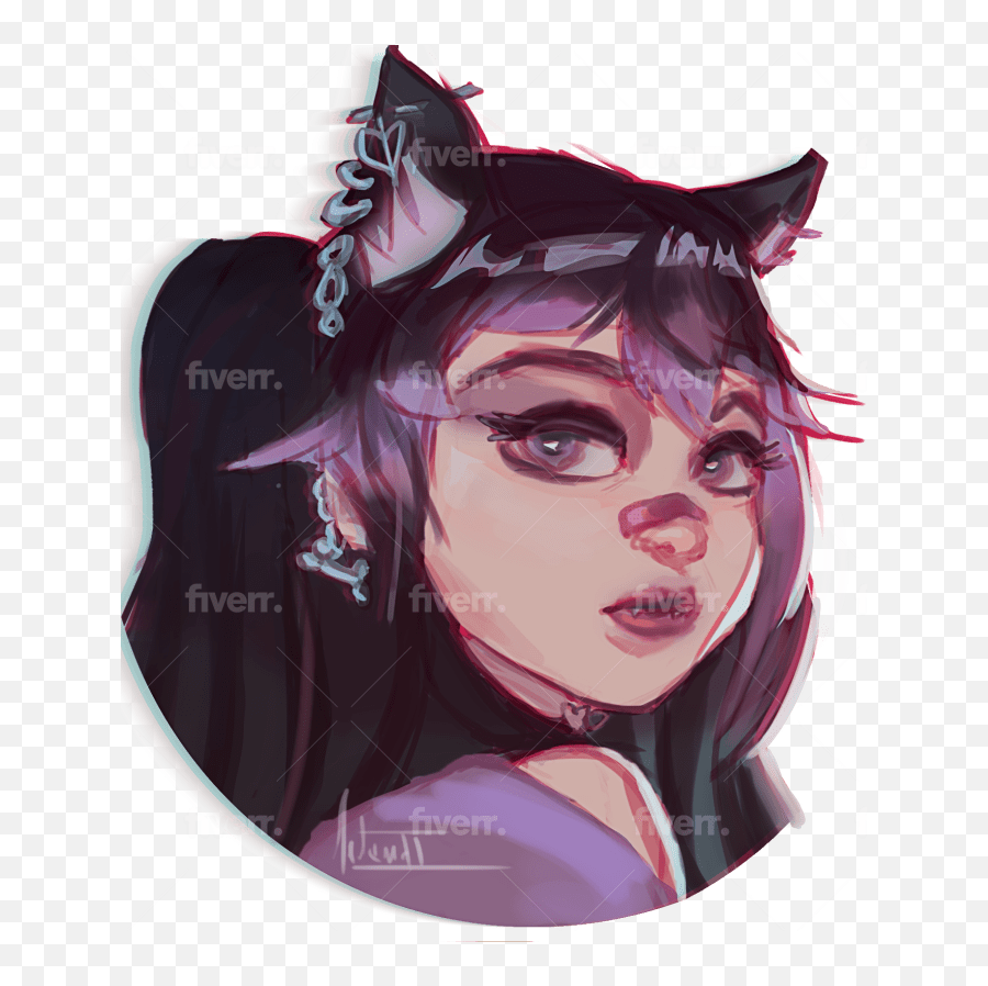 Draw Anime Headshot Portrait Profile Picture Icon Avatar - Fictional Character Png,Pink Anime Girl Icon