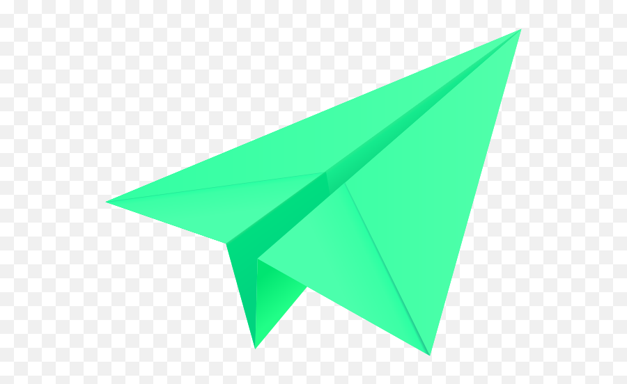 Download Light Green Paper Plane Aeroplane Vector - Light Blue Paper Airplane Png,Green Light Icon Png