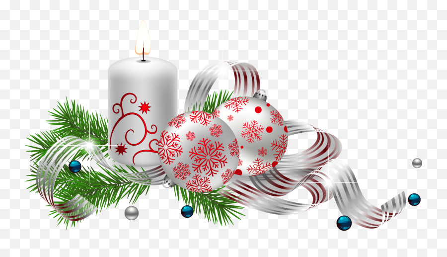 Christmas Decoration With Candles Png - Christmas Candles Transparent Background,Christmas Candle Png