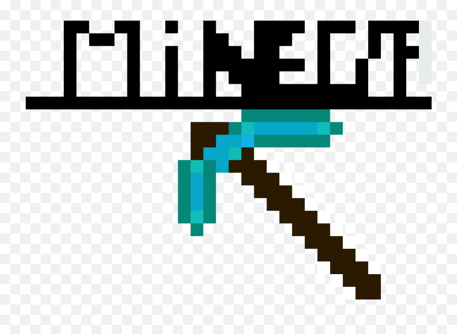 Pixilart - Minecraft Diamond Pickaxe By Sebastianestrad Graphic Design Png,Diamond Pickaxe Png