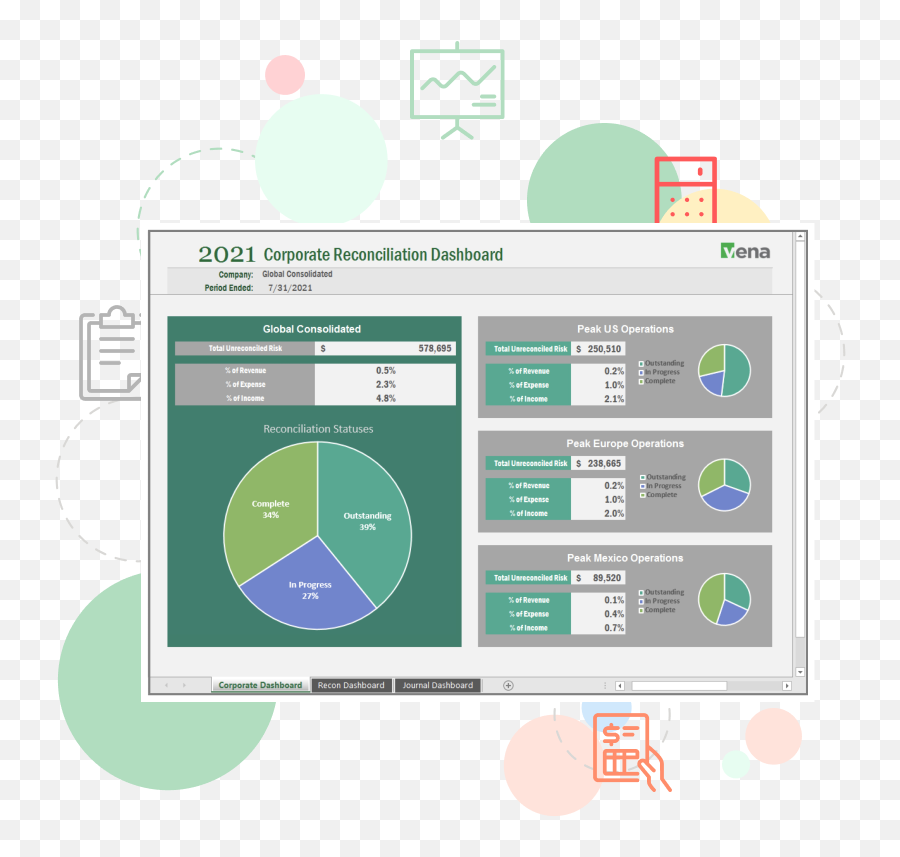 Account Reconciliation Software Excel Interface Vena - Gl Reconciliation Excel Dashboard Png,Reconcile Icon