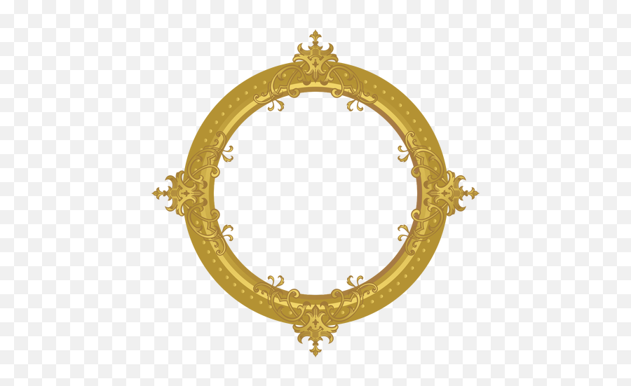 Round Golden Frame - Transparent Png U0026 Svg Vector File Moldura Redonda Dourada Png,Oval Png