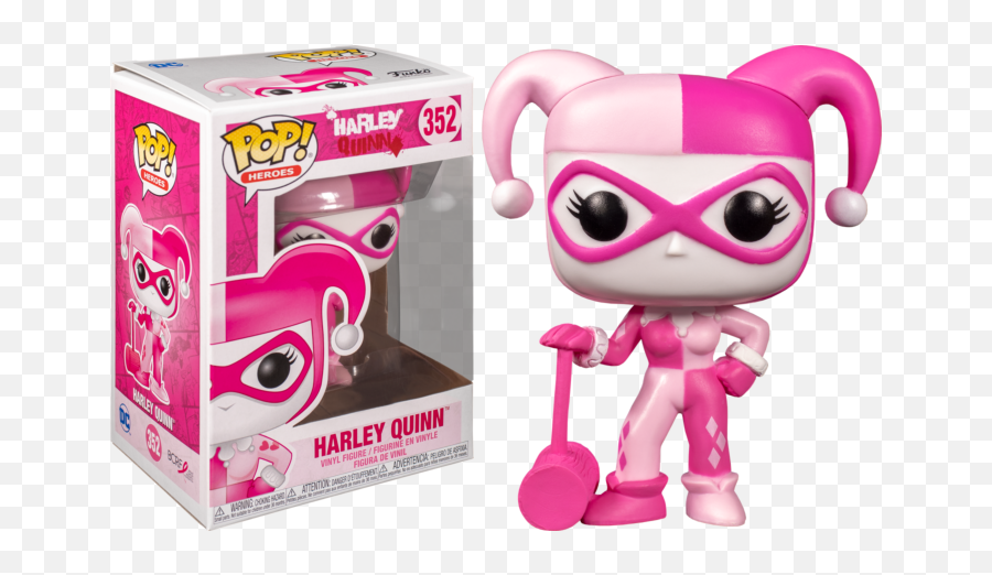 Batman - Harley Quinn Breast Cancer Awareness Pop Vinyl Funko Pop Breast Cancer Awareness Harley Quinn Png,Dc Icon Figures