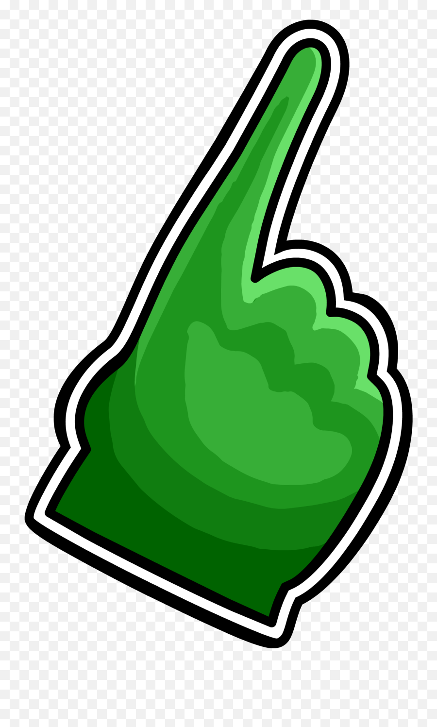 Club Penguin Rewritten Wiki - Green Foam Foam Finger Png,Foam Finger Png