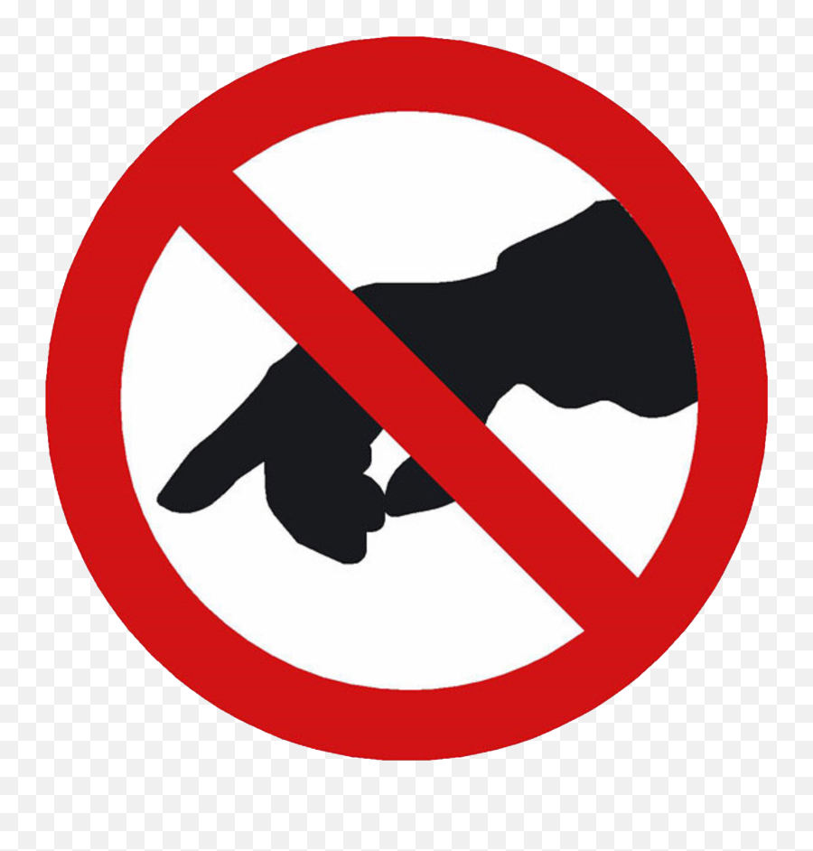 Do not touch hand icon stop or forbidden sign Vector Image