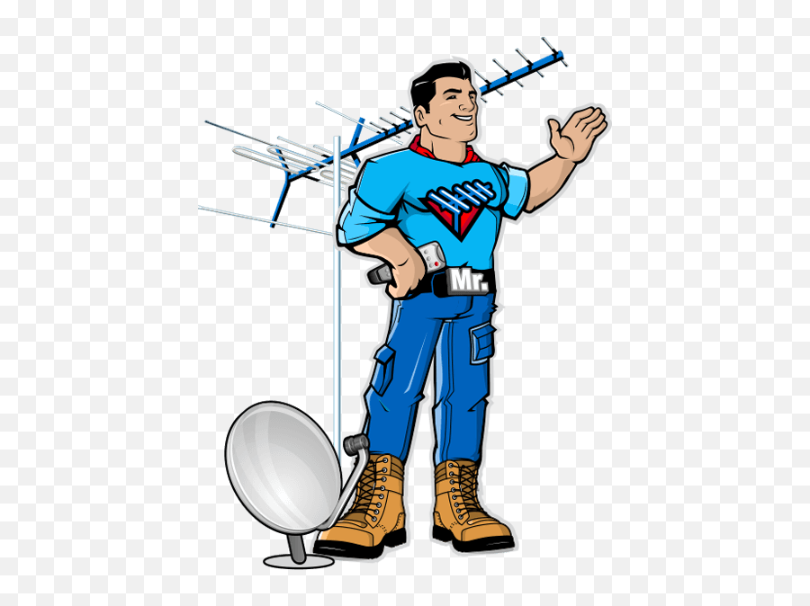 Mr - Antennamascotlogo Mr Antenna Antenna Installation Television Antenna Png,Mascot Logo