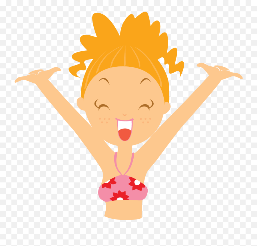 Beach Girl Happy Icon - Beach Girl Cartoon Png,Happy Icon Png