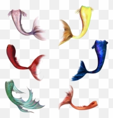 Red Mermaid Tail Png Clipart - Long Mermaid Tail Png,Mermaid Tail Png