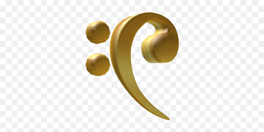 Golden Bass Clef - Roblox Crescent Png,Bass Clef Png
