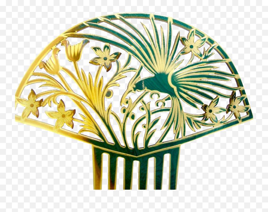 Large Art Deco Hair Comb Spanish Style With Figural - Clip Art Png,Polnareff Png