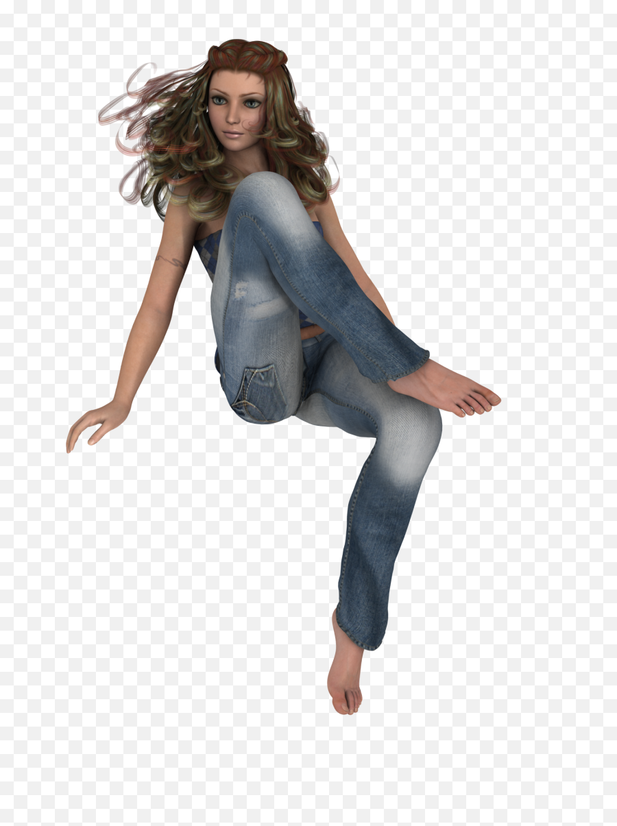 Download Get Link - 3d Girl Model Png,Girl Standing Png