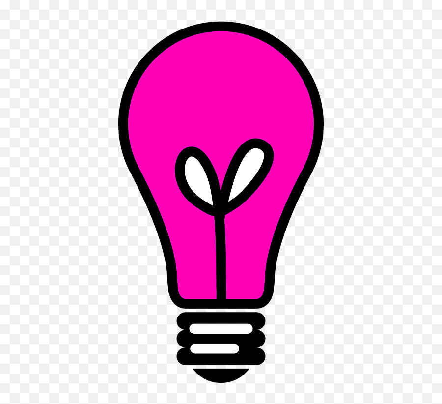 Cliparts - Glowing Light Bulb Png Gif,Pink Light Png