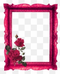 Download Mq Red Roses Frame Frames Border Borders - Picture Portable Network Graphics png