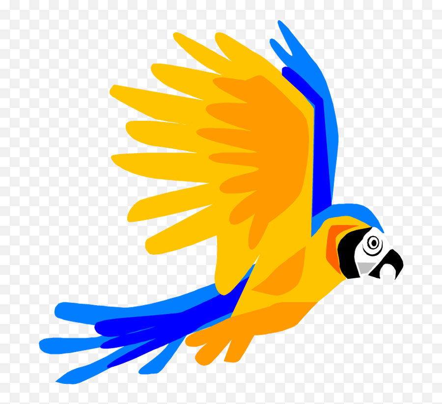 Download Blue And Yellow Macaw Clipart Flight - Tropical Flying Parrot Clip Art Png,Macaw Png