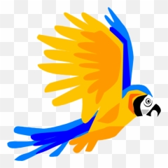 Download Blue And Yellow Macaw Clipart Flight - Tropical Flying Parrot Clip Art Png,Macaw Png
