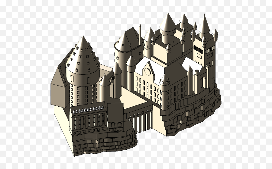 Hogwarts 3d Cad Model Library Grabcad - Medieval Architecture Png,Hogwarts Castle Png