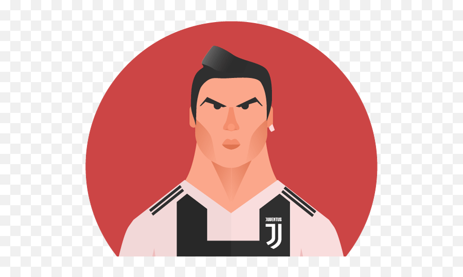Vector Flat Design Portrait Of Cristiano Ronaldo - Warren Street Tube Station Png,Cristiano Ronaldo Png