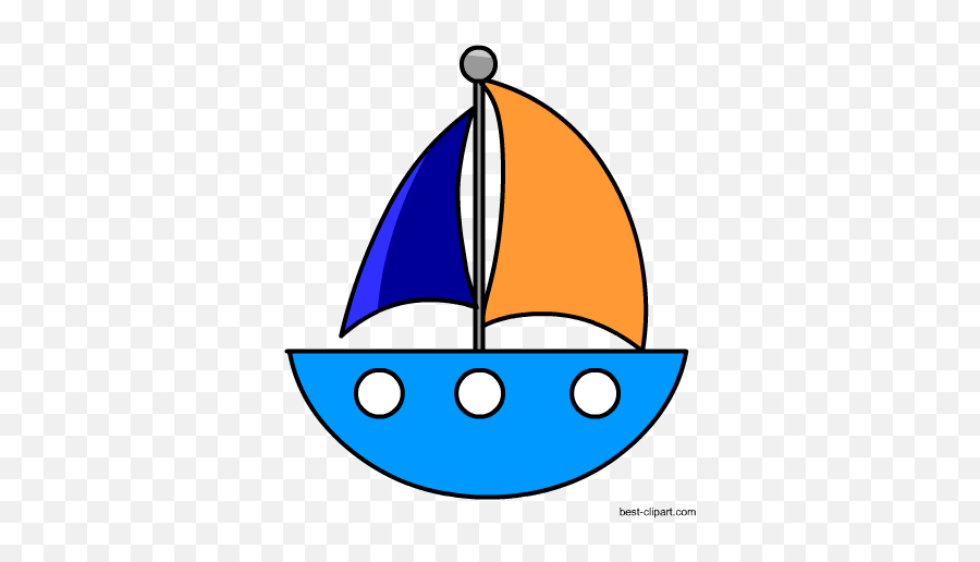 Blue Sail Boat Clip Art Image - Clip Art Png,Boats Png