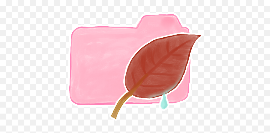 Pink Folder With Brown Leaf Icon Png Clipart Image - Download Icon Folder Pink,Leaf Icon Png