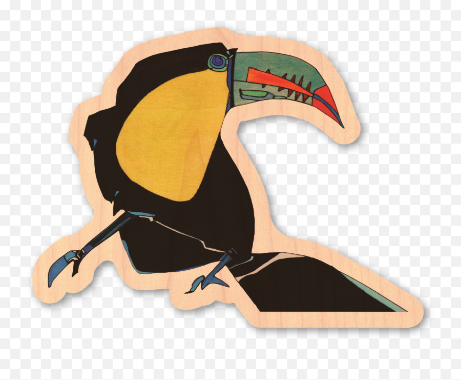 Toucan Wood Sticker - Long Png,Toucan Png