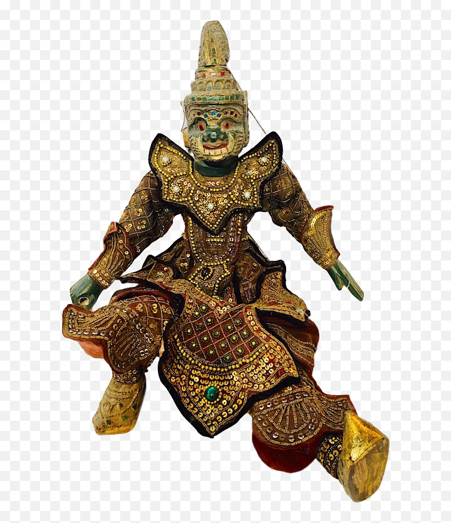 Old Burmese Marionette Puppet Ogre Belu Asian Art Imports - Traditional Png,Puppet Strings Png