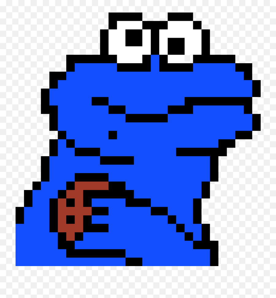 Pixilart - Cookie Monster By Dancusens Monster Minecraft Pixel Art Png,Cookie Monster Transparent