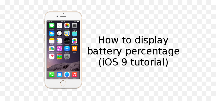 Display Battery Percentage - Iphone 6 Gold Colour Png,Iphone Battery Png