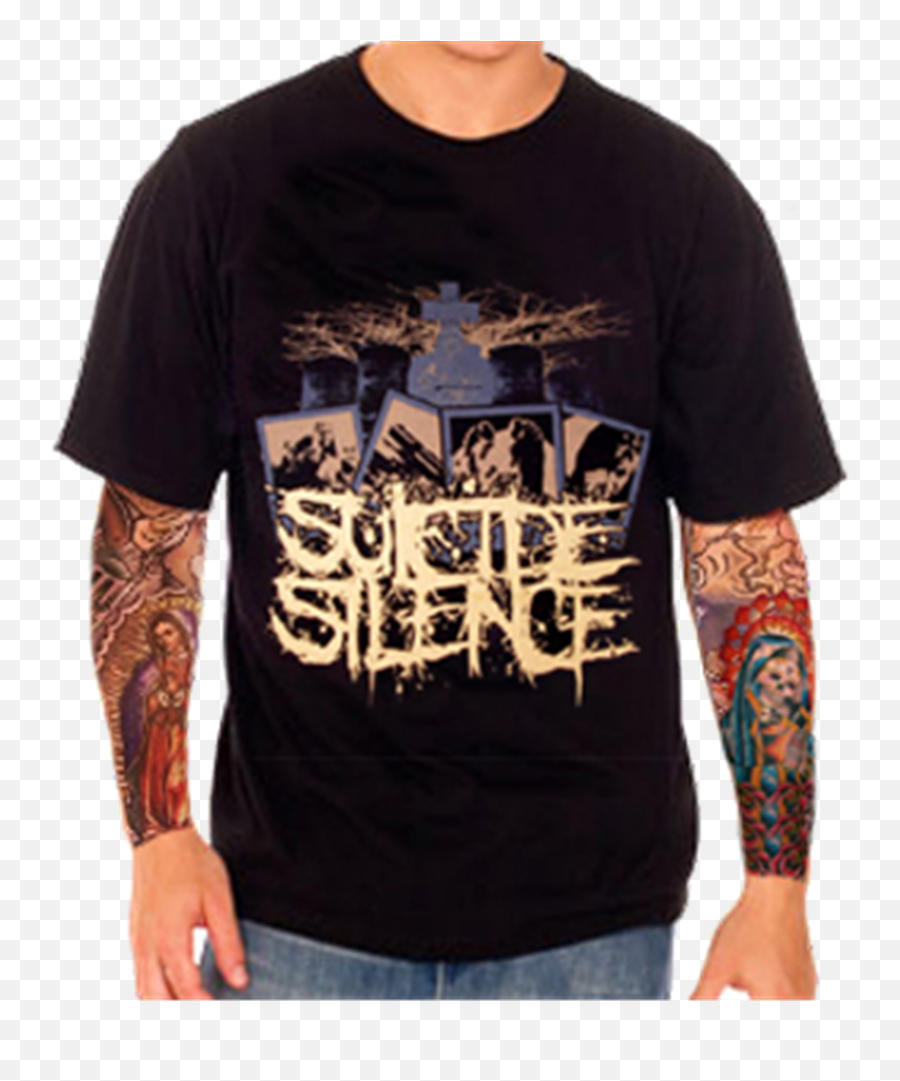 Suicide Silence Gravestones Men - Crew Neck Png,Deathcore Logo