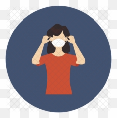 Wear Face Mask Icon Of Flat Style - Burg Forchtenstein png