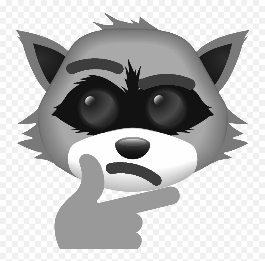 Thinking - Fictional Character Png,Raccoon Emoji Icon