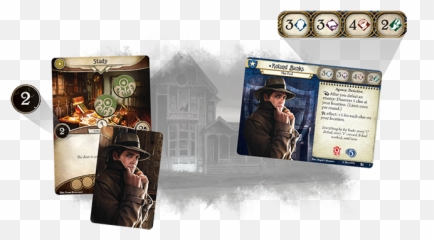 Clues Challenge And Chaos - Arkham Horror Study png