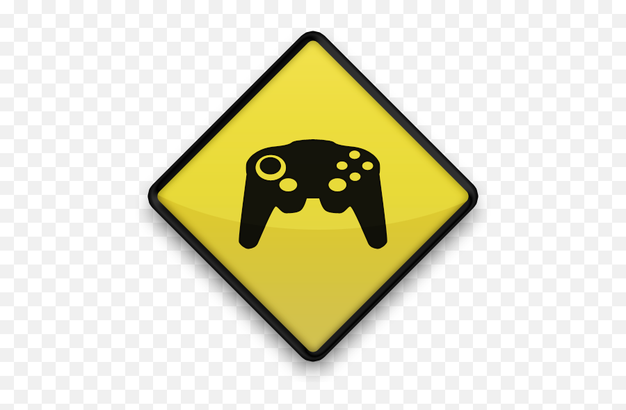 048789 - Yellowroadsigniconsportshobbiesgameboy Best Png,Road Sign Icon