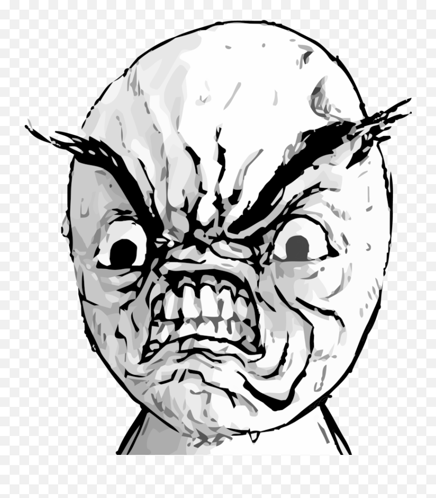 Attack - Angry Rage Comic Face Png,Angry Meme Face Png