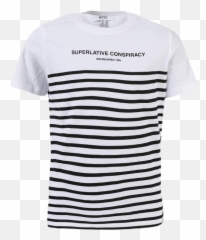 Superlative Conspiracy Stripe Youth Whiteblack De Bästa - Short Sleeve png
