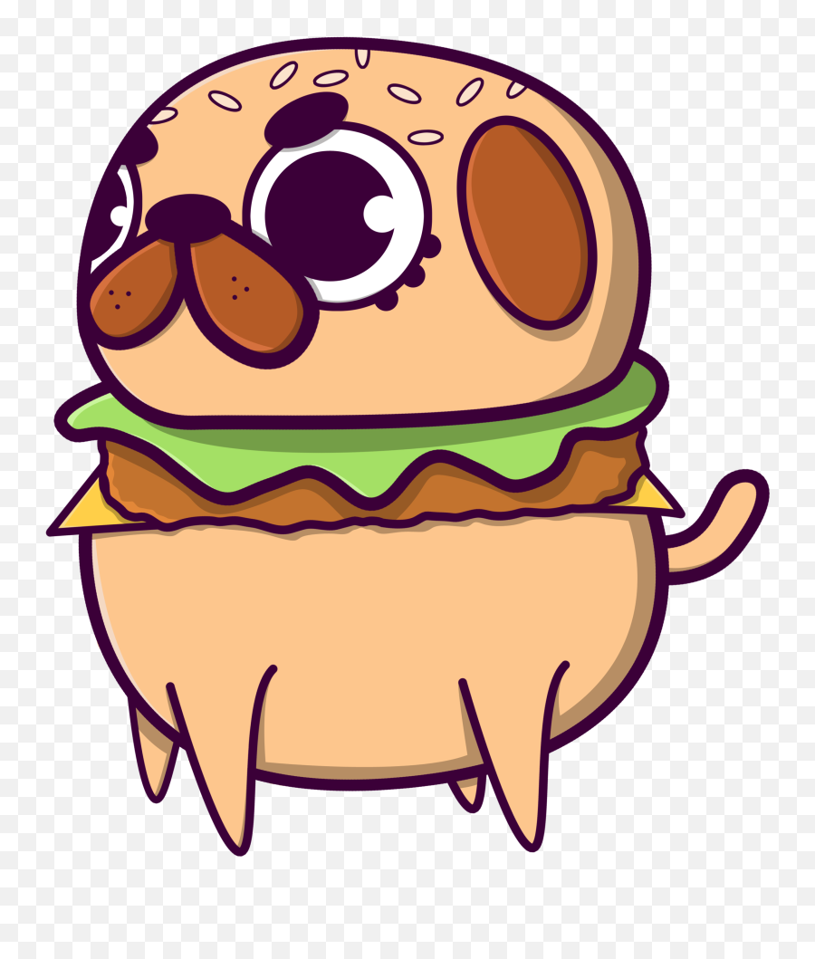 Pug Burger Clipart - Full Size Clipart 1233059 Pinclipart Burger Pug Png,Cartoon Burger Png