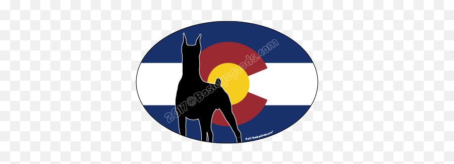 I Love My Colorado Doberman Sticker Oval U2014 Bosleyu0027s Goods Png