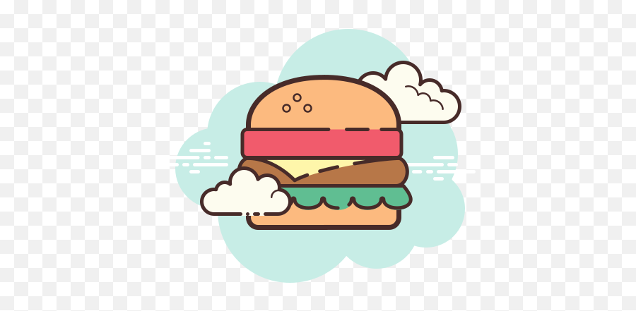 Hamburger Icon In Cloud Style - Gmail Icon Aesthetic Cloud Png,Hamburger Bun Icon