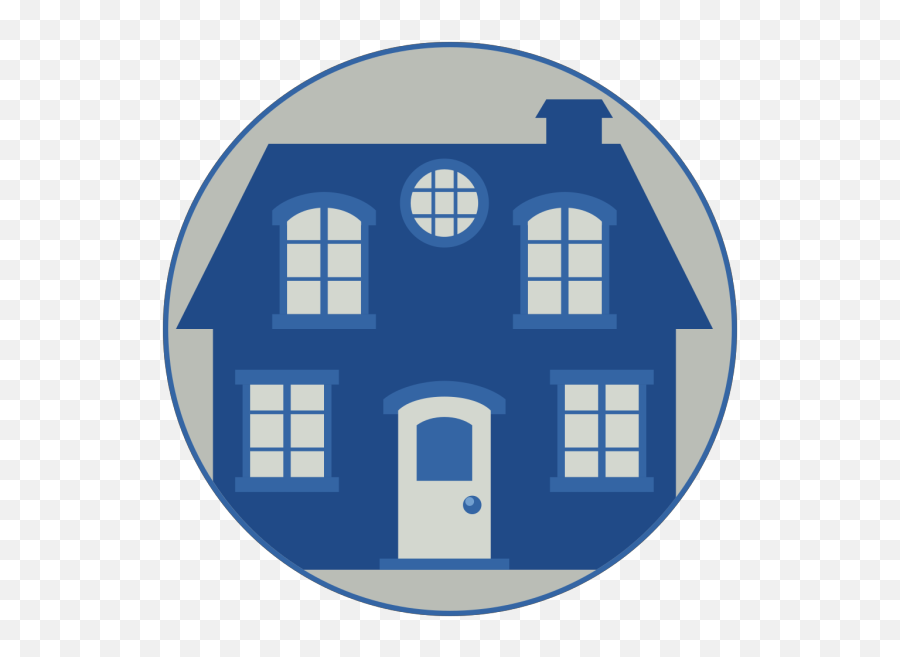 Little Blue House Png Svg Clip Art For Web - Download Clip Rooms Of The House Worksheet Chinese,Blue House Icon