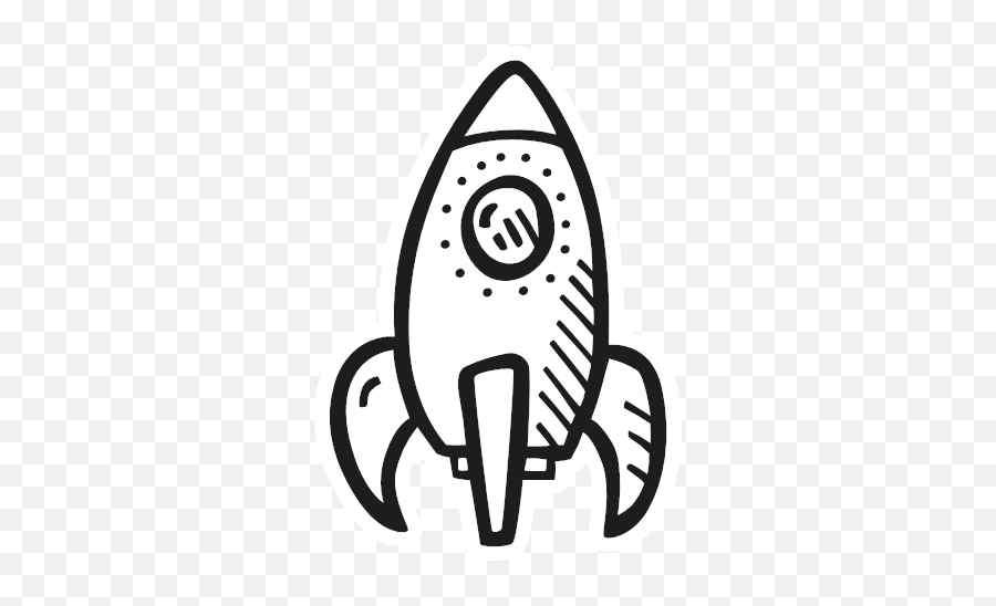 Basic Black Sticker - Rocket Icon Space Icons 388 Png,Rocket Icon