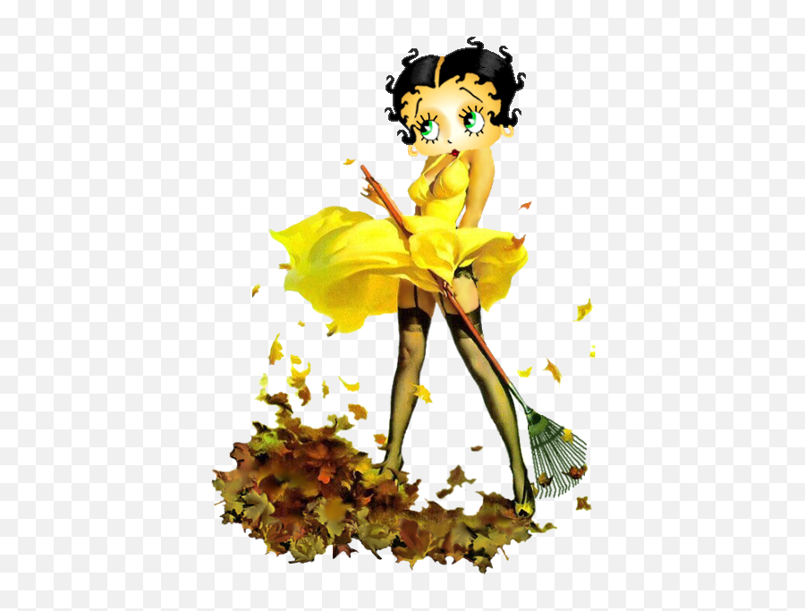 Betty Boop Autumn Pin - Betty Boop Fall Png,Betty Boop Png