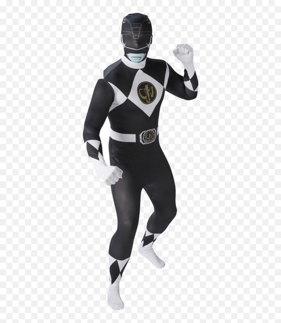 Adult Black Power Ranger 2nd Skin Costume - Power Ranger Costume Adult Black Png,Power Ranger Png