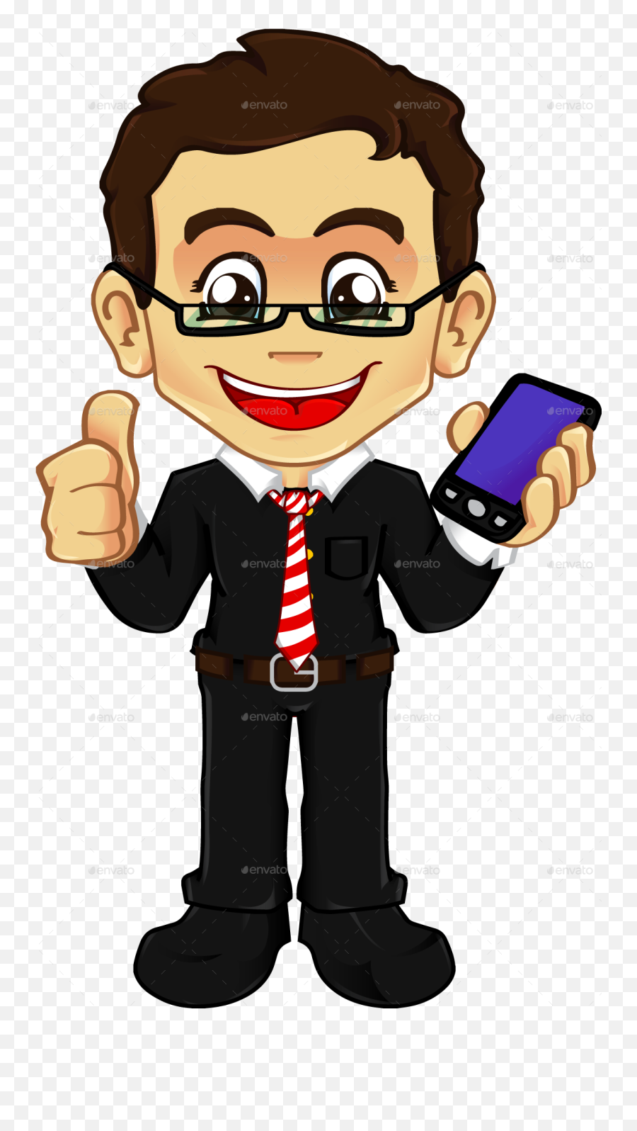 Clipart Boy Phone Transparent Free For - Boy With Glasses Clipart Png,Cartoon Phone Png