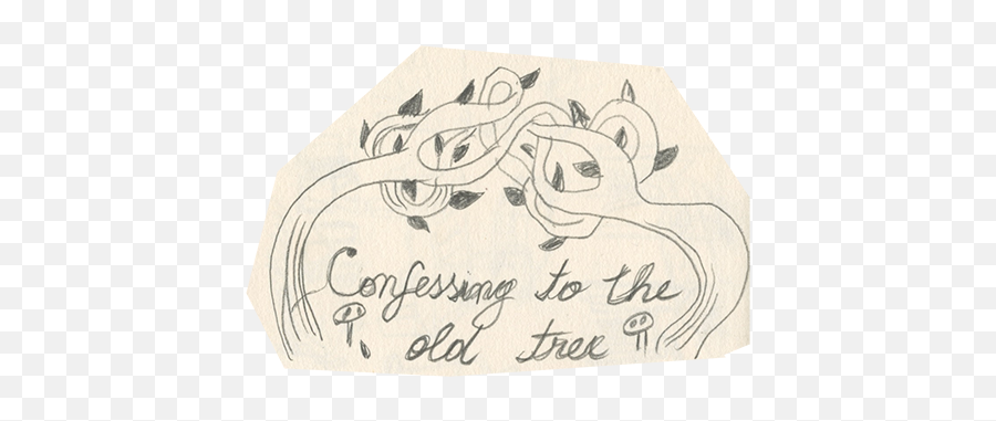 Loreta Isac - Confessing To The Old Tree Sketch Png,Old Tree Png