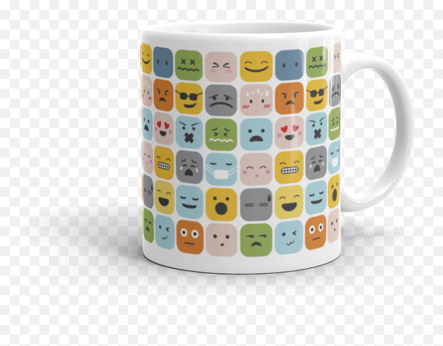 Emoji Doodle Pattern Mug - Coffee Cup Png,Coffee Emoji Png