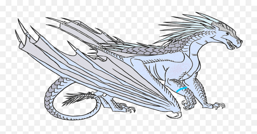 Narwhal Drawing Wing - Dragon Icewings Clipart Full Size Icewing Dragon Coloring Pages Wings Of Fire Png,Dragon Wings Png