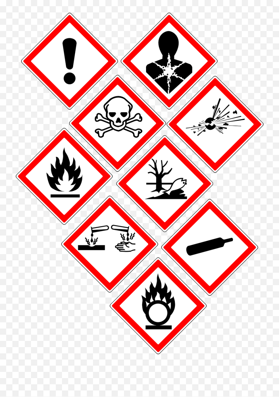 Warning Danger Signs Symbols - Chemical Hazards Png,Danger Sign Png