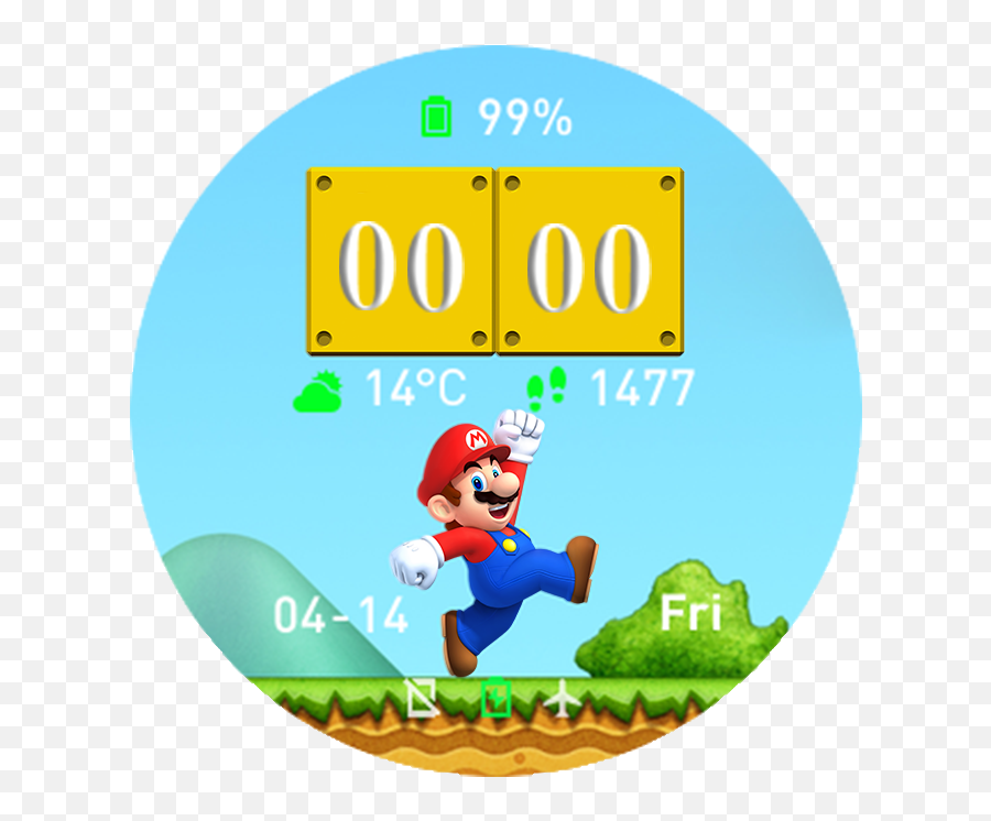 Simple Amazfit Watchface Builder - Cartoon Png,Mario Face Png